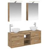 vidaXL Badkamerkast set 5 pcs Wit 50 x 14,5 x 70 cm Bewerkt hout