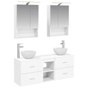 vidaXL Bathroom cabinet set 5 pcs White 50 x 14.5 x 70 cm Engineered wood
