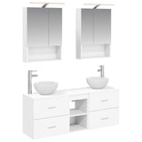 vidaXL Bathroom cabinet set 5 pcs White 50 x 14.5 x 70 cm Engineered wood