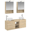 vidaXL Bathroom cabinet set 5 pcs White 50 x 14.5 x 70 cm Engineered wood