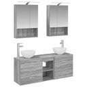 vidaXL Bathroom cabinet set 5 pcs White 50 x 14.5 x 70 cm Engineered wood
