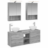 vidaXL Bathroom cabinet set 5 pcs White 50 x 14.5 x 70 cm Engineered wood