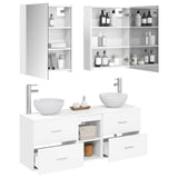 vidaXL Badkamerkast set 5 pcs Wit 53 x 15,5 x 70 cm Bewerkt hout