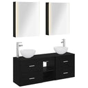 vidaXL Badkamerkast set 5 pcs Wit 53 x 15,5 x 70 cm Bewerkt hout
