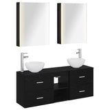 vidaXL Badkamerkast set 5 pcs Wit 53 x 15,5 x 70 cm Bewerkt hout