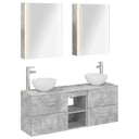 vidaXL Badkamerkast set 5 pcs Wit 53 x 15,5 x 70 cm Bewerkt hout