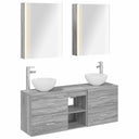 vidaXL Badkamerkast set 5 pcs Wit 53 x 15,5 x 70 cm Bewerkt hout