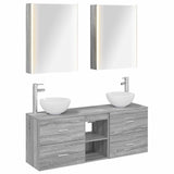 vidaXL Badkamerkast set 5 pcs Wit 53 x 15,5 x 70 cm Bewerkt hout