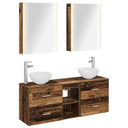 vidaXL Badkamerkast set 5 pcs Wit 53 x 15,5 x 70 cm Bewerkt hout