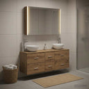 vidaXL Badkamermeubel Set 4 st Wit Bewerkt hout en glas