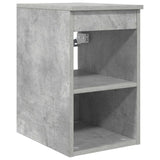 vidaXL Bathroom Furniture Set 4 pcs Concrete Grey Engineered Wood and Glass