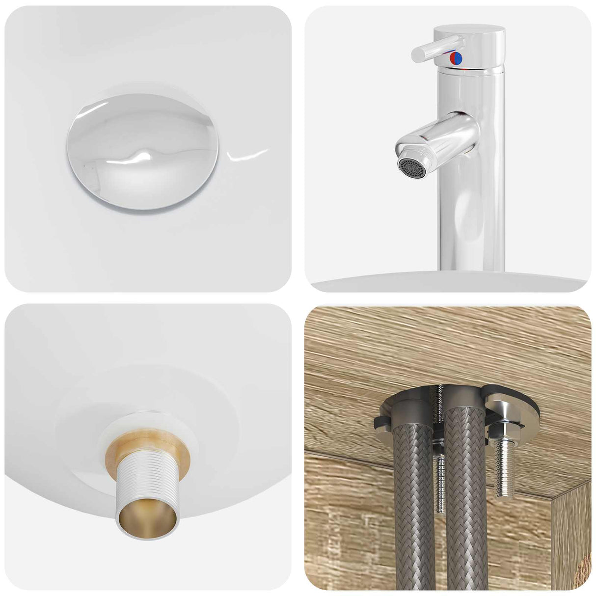 vidaXL Badkamermeubel Set 4 st Sonoma Eiken Bewerkt hout en glas