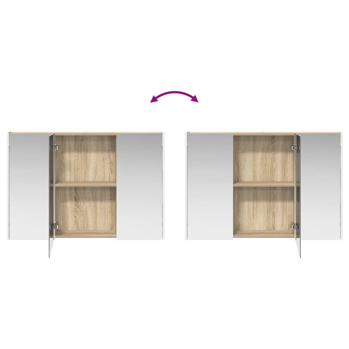 vidaXL Badkamermeubel Set 4 st Sonoma Eiken Bewerkt hout en glas