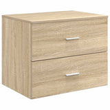 vidaXL Badkamermeubel Set 4 st Sonoma Eiken Bewerkt hout en glas