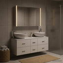 vidaXL Bathroom Furniture Set 4 pcs White Engineered Wood and Glass