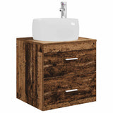 vidaXL Badkamermeubel Set 4 st Oud hout Bewerkt hout en glas