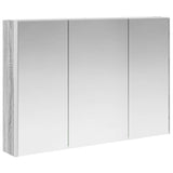 vidaXL Badkamermeubel Set 4 st Oud hout Bewerkt hout en glas