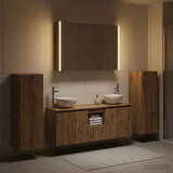 vidaXL Badkamermeubel Set 6 st Wit Bewerkt hout en glas