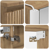 vidaXL Bathroom Furniture Set 6 Pieces Artisanal Oak Engineered Wood and Glass