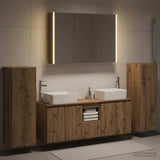 vidaXL Bathroom Furniture Set 6 Pieces Artisanal Oak Engineered Wood and Glass