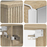 vidaXL Badkamermeubel Set 6 st Sonoma Eiken Bewerkt hout en glas