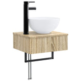 vidaXL Badkamermeubel Set 6 st Sonoma Eiken Bewerkt hout en glas