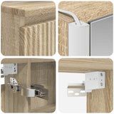 vidaXL Badkamermeubel Set 6 st Sonoma Eiken Bewerkt hout en glas