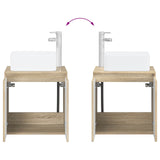 vidaXL Badkamermeubel Set 6 st Sonoma Eiken Bewerkt hout en glas
