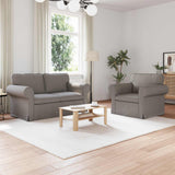 vidaXL Sofa 2 pcs Light Grey 155 x 82 x 80 cm Fabric
