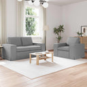 vidaXL Bank 2 pcs Lichtgrijs 182 x 80 x 82 cm Stof