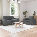 vidaXL Bank 2 pcs Lichtgrijs 182 x 80 x 82 cm Stof