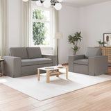 vidaXL Sofa 2 pcs Light grey 182 x 80 x 82 cm Fabric