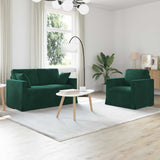 vidaXL Bankstel 2 pcs Lichtgrijs 138 x 78 x 80 cm Fluweel