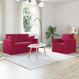 vidaXL Bankstel 2 pcs Lichtgrijs 138 x 78 x 80 cm Fluweel