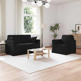 vidaXL Bankstel 2 pcs Lichtgrijs 138 x 78 x 80 cm Fluweel