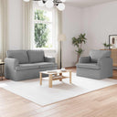 vidaXL Bank 2 pcs Lichtgrijs 144 x 80 x 85 cm Stof