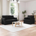 vidaXL Bank 2 pcs Lichtgrijs 144 x 80 x 85 cm Stof