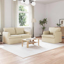 vidaXL Bank 2 pcs Lichtgrijs 144 x 80 x 85 cm Stof