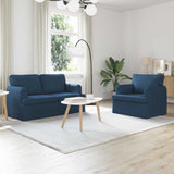 vidaXL Bank 2 pcs Lichtgrijs 144 x 80 x 85 cm Stof