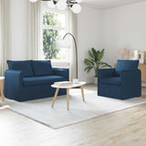 vidaXL Bank 2 pcs Lichtgrijs 136 x 82 x 85 cm Stof