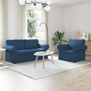 vidaXL Sofa 2 pcs Light Grey 155 x 82 x 80 cm Fabric
