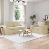 vidaXL Sofa 2 pcs Light grey 182 x 80 x 82 cm Fabric