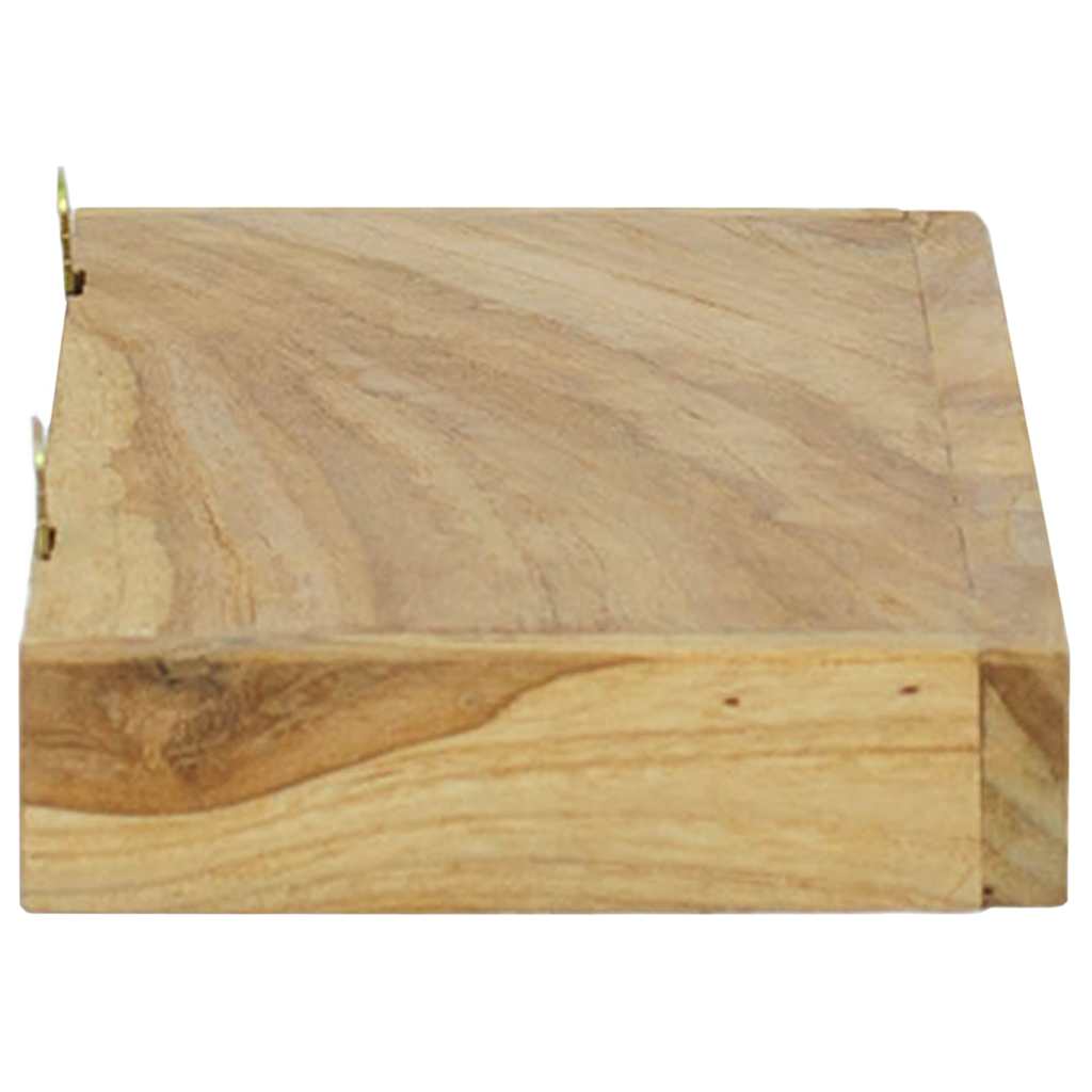 vidaXL Wandschappen 2 st 40x15x4 cm massief teakhout