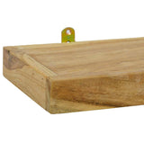 vidaXL Wandschappen 2 st 40x15x4 cm massief teakhout
