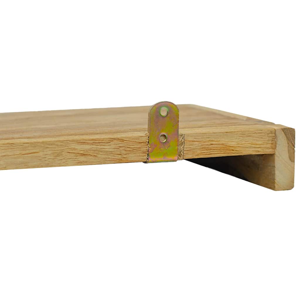 vidaXL Wandschappen 2 st 40x15x4 cm massief teakhout