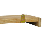 vidaXL Wandschappen 2 st 40x15x4 cm massief teakhout