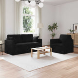 vidaXL Bankstel 2 pcs Lichtgrijs 138 x 78 x 80 cm Fluweel