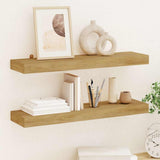 vidaXL Wandschappen 2 st 40x15x4 cm massief teakhout
