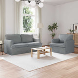 vidaXL Bank 2 pcs Lichtgrijs 144 x 80 x 85 cm Stof