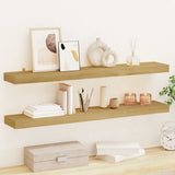 vidaXL Wandschappen 2 st 40x15x4 cm massief teakhout